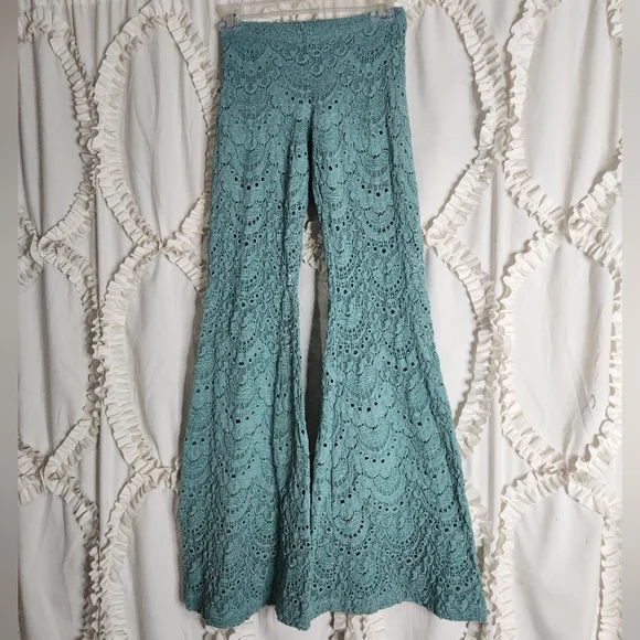 Nightcap X Free People Spanish Bells Seafoam Green Lace Sz 1 XS/S - Picture 2 of 5